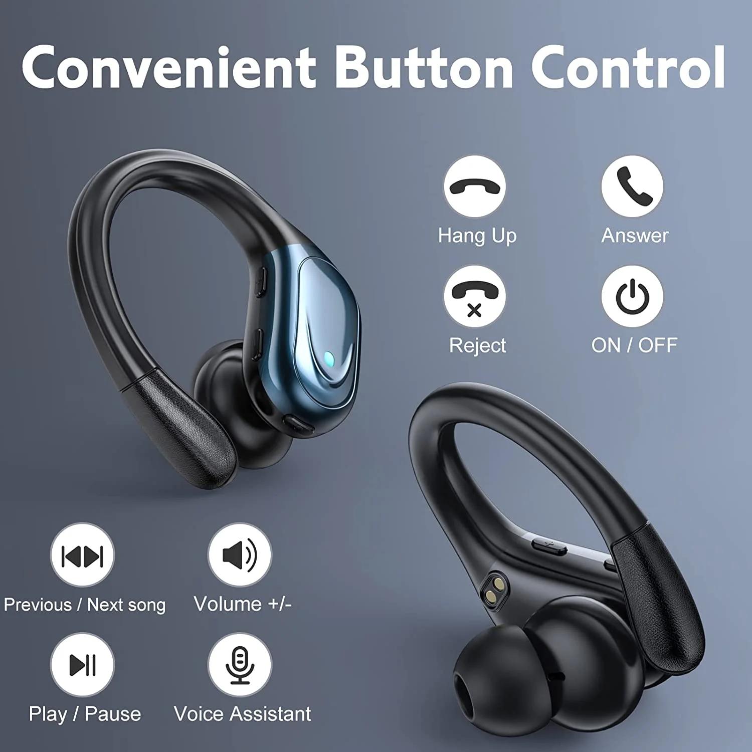 BX17 Bluetooth écouteurs Tws crochet d'oreille Bluetooth 5.3 course sport stéréo boutons contrôle av
