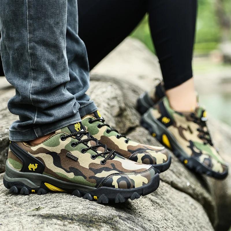 Chaussures de Camouflage en plein air pour hommes et femmes, chaussures de course plates et souples,