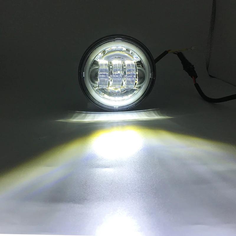 2 pièces 30W 4.5 pouces Moto Led antibrouillard 6000K DRL Led phare pour Harley Moto Moto ampoule d'