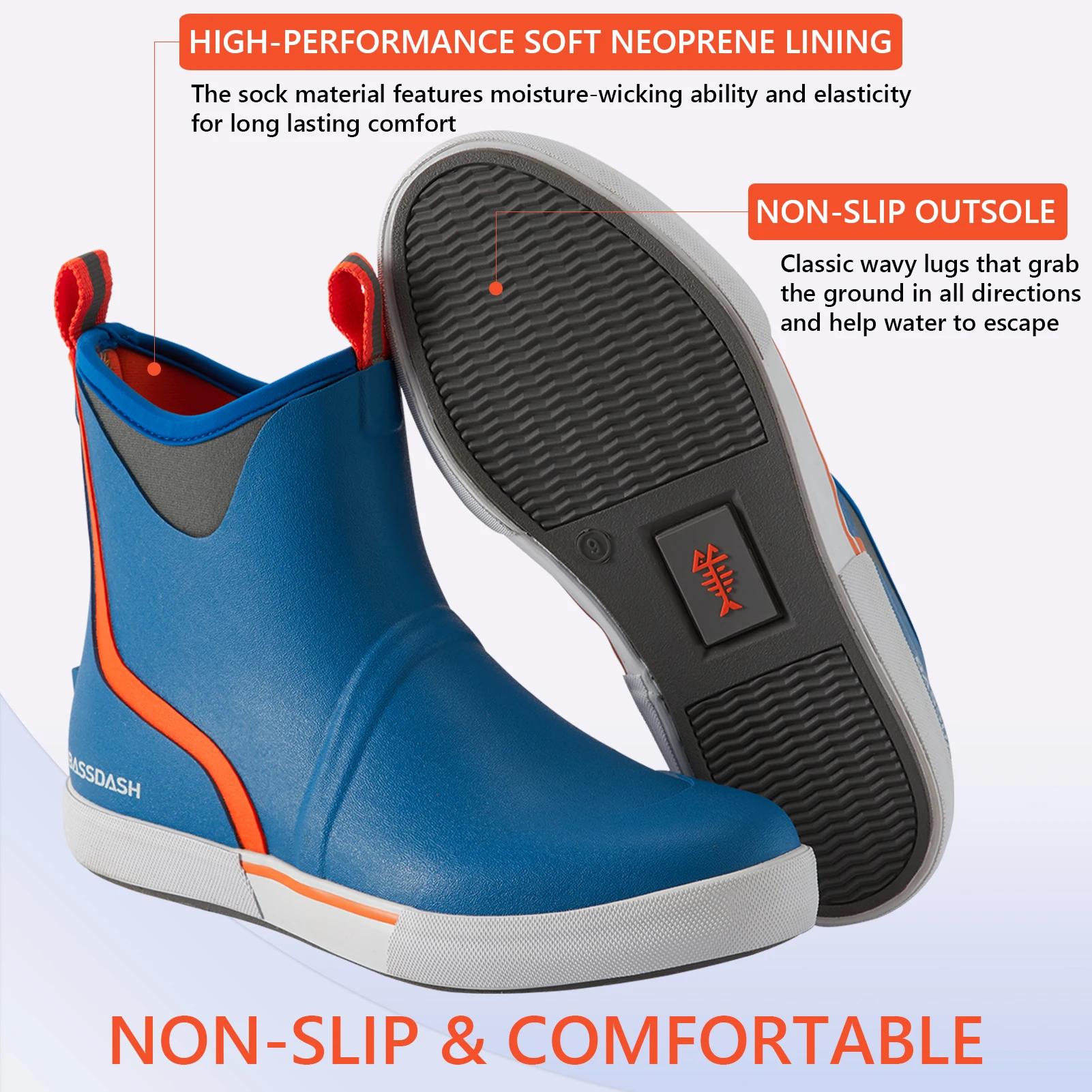 BASSDspatule-Bottes de pont imperméables pour homme, doublure respirante, caoutchouc néoprène anti-a