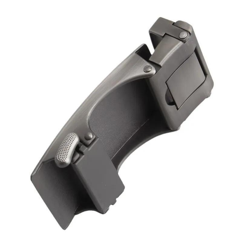 Ceintures en cuir pour hommes, boucle automatique en alliage métallique, boucle de ceinture automati