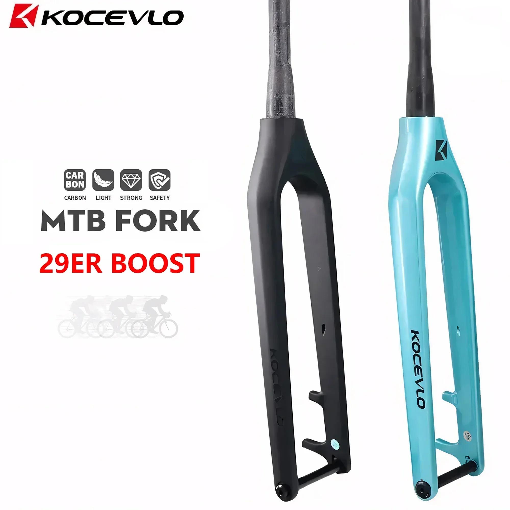 Kocevlo accessoires de vélo, fourche de VTT en Fiber de carbone 29er, axe de baril Boost 15*110mm, r