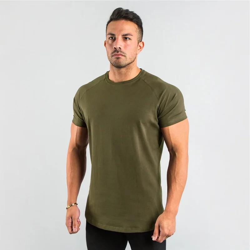 Fitness T-Shirt hommes musculation à manches courtes Sport course T-shirt hommes vêtements de Sport