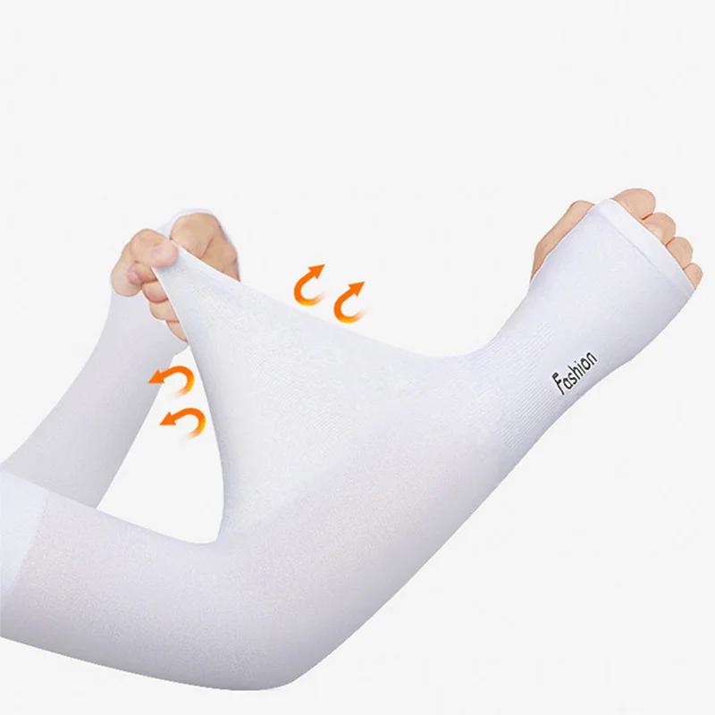 Manchons de bras solaires UV pour femmes et hommes, gants de cyclisme sans doigts, Cool Muff, couver