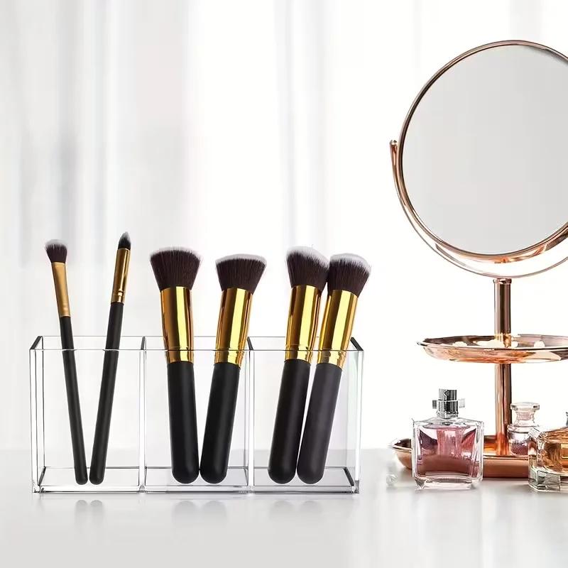 Rouge à lèvres Transparent maquillage cosmétique acrylique pinceau de maquillage outil boîte de rang
