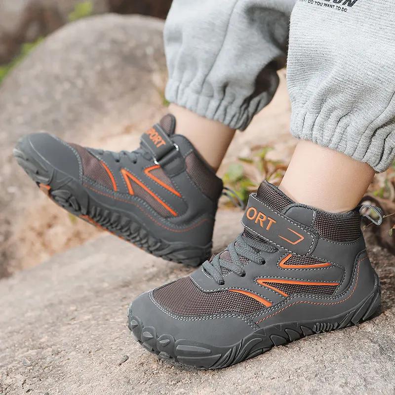 Chaussures hautes et larges pieds nus pour petits/grands enfants | Baskets minimalistes de style d