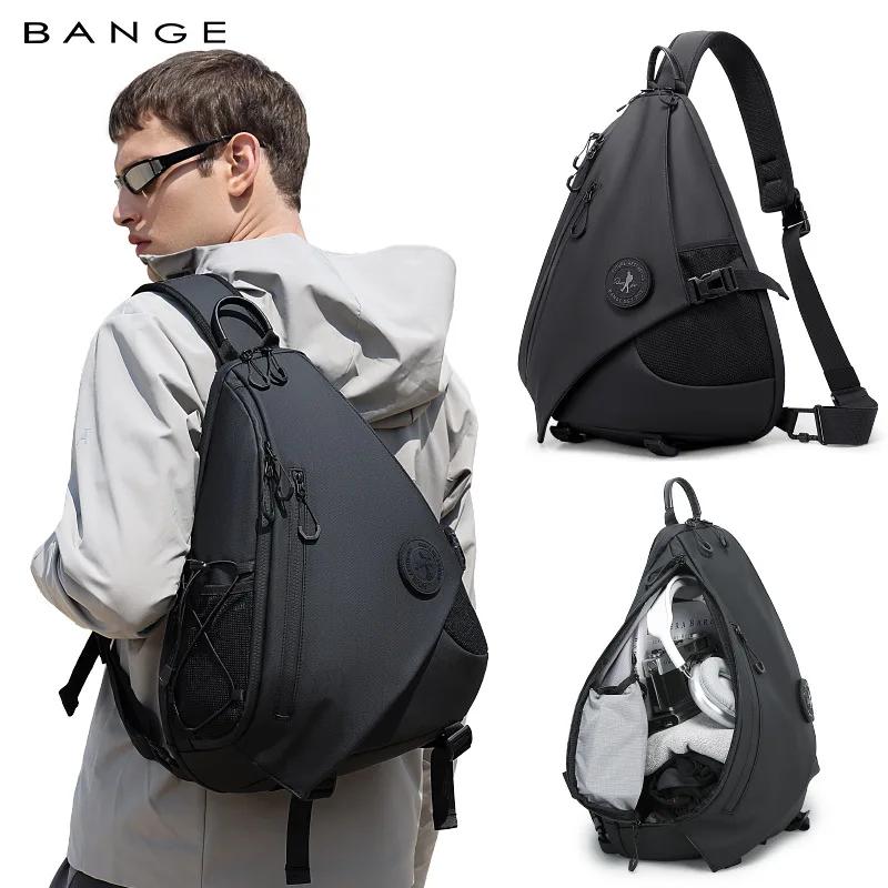 Bange hommes simple épaule mode léger bandoulière hommes étanche grande capacité sac de poitrine sac
