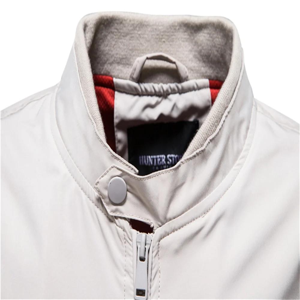 AIOPESON couleur unie veste de Baseball hommes décontracté col montant Bomber hommes vestes automne