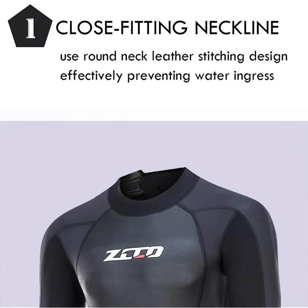 Combinaison de plongée noire en néoprène 3mm pour hommes et femmes, pleine longueur, fermeture éclai