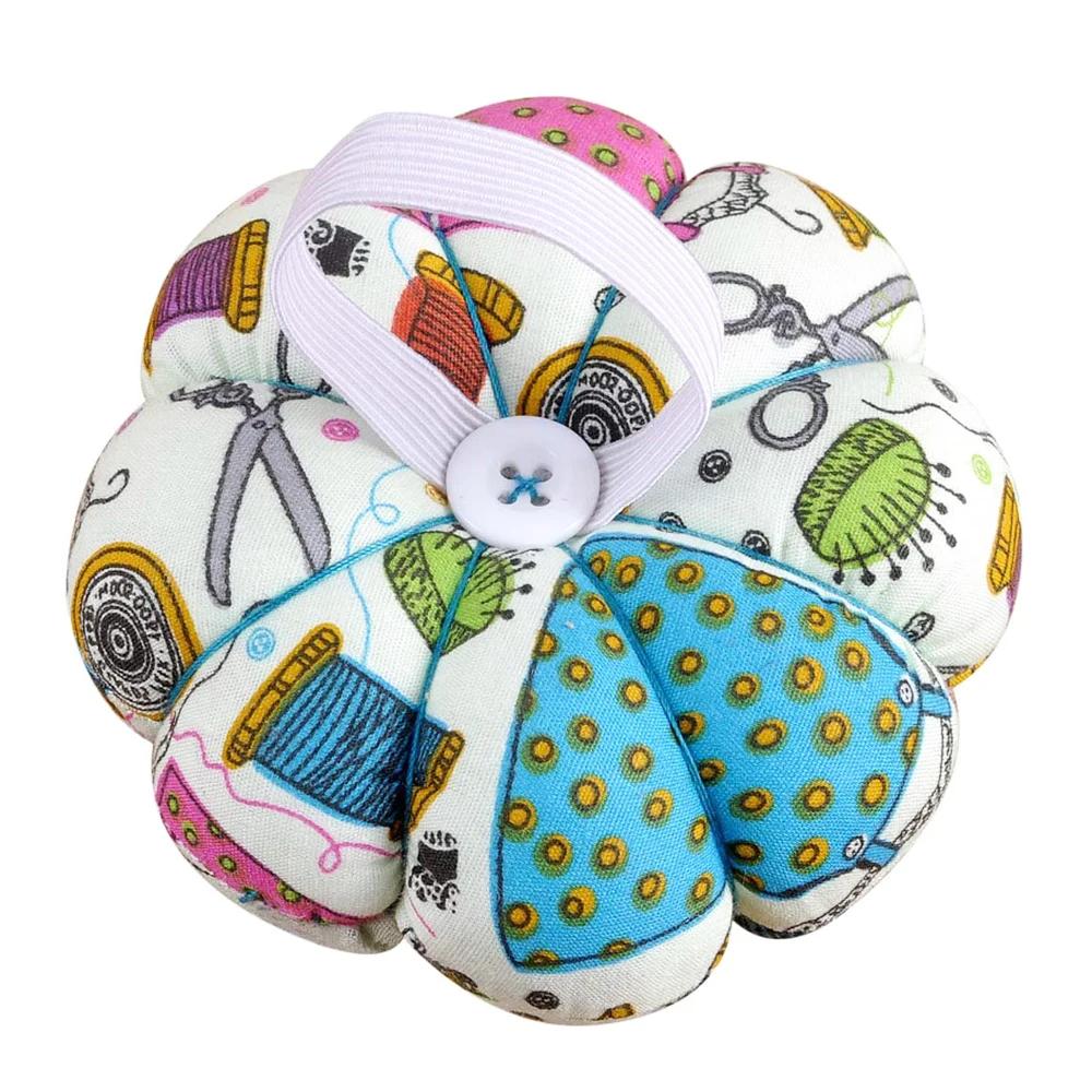 Coussin à épingles pour couture, Design citrouille florale, Kit de couture, épingles de rangement po
