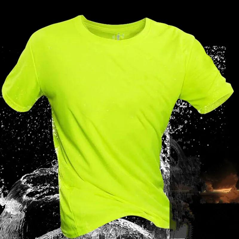 T-Shirt de Sport multicolore à manches courtes, séchage rapide, maillots de gymnastique, chemise de