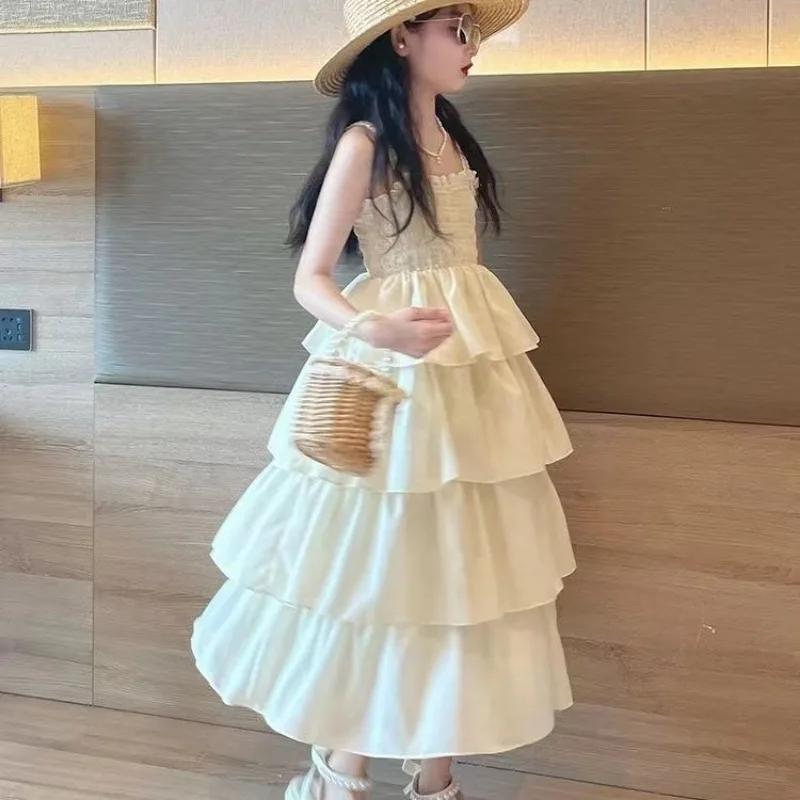 Robes pour filles, couleur unie, robe d'été pour enfant, style décontracté, robes de fête pour enfan
