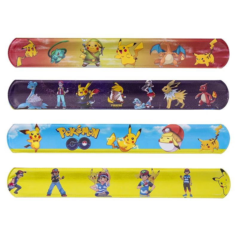 Bracelet à boutons Pokemon, Statue de Pikachu, Bracelet animé, jouet éducatif pour enfants, cadeau d