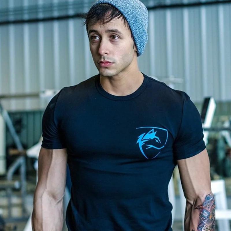 2024 T-shirts de sport d'été hommes en plein air Fitness entraînement T-shirt mode tendance coton él