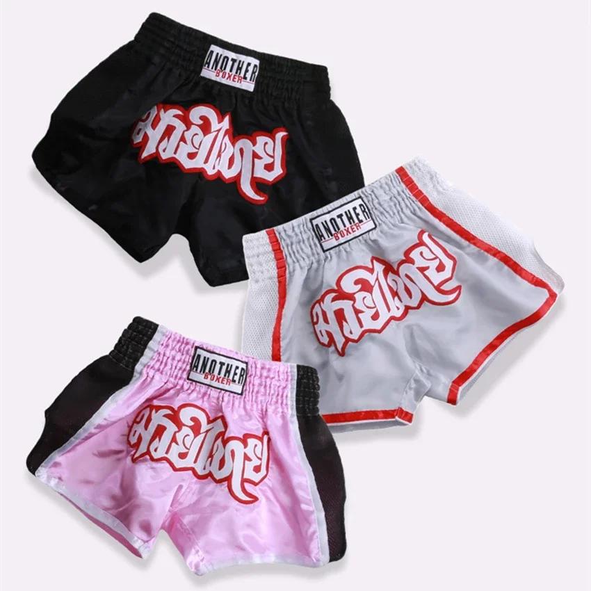Short MMA pour enfants et adultes, short Muay Thai boxe, brodé, vêtements d'arts martiaux pour l'ent