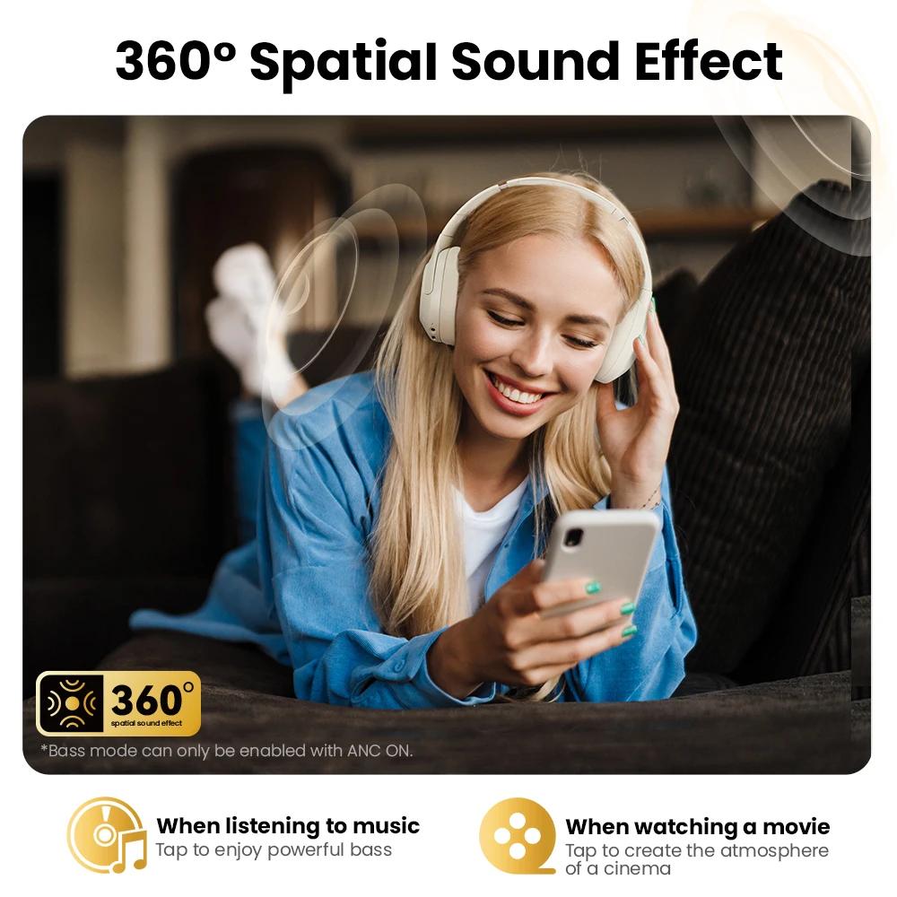 HAYLOU Écouteurs sans fil S30 Bluetooth 5.4 avec micro, suppression du bruit, ensembles de sauna, au