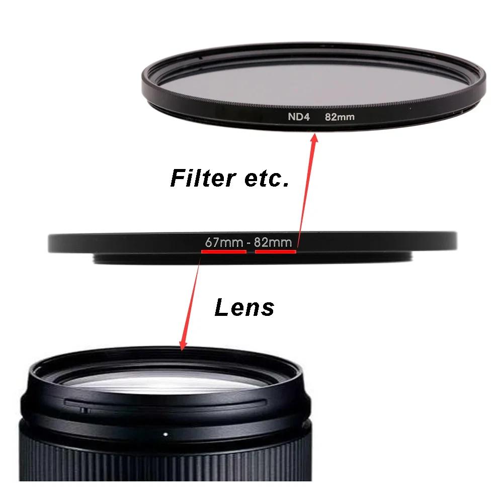 Anneau adaptateur de filtre d'objectif d'appareil photo, anneau élévateur ou bas en métal pour objec