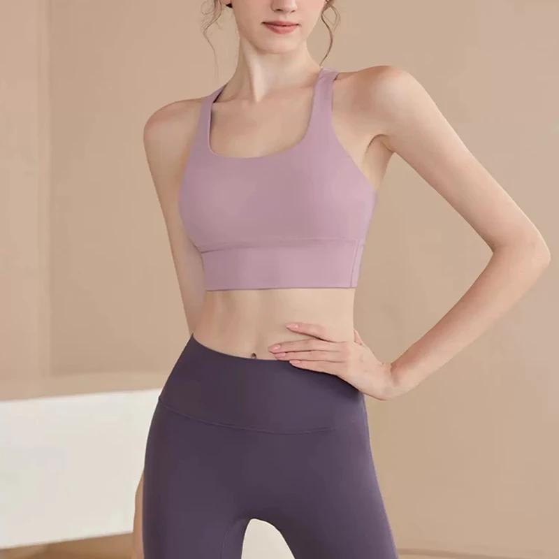 Soutien-gorge de sport tout-en-un résistant aux chocs pour femmes, haute intensité, pour course à pi