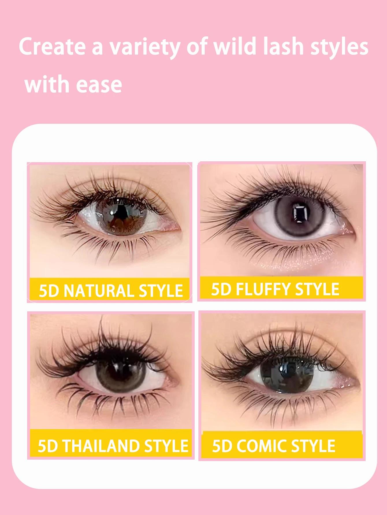 5D faux cils sauvages Extensions de cils de vison multicouche LB LC LJ Curl cils de haute qualité pr