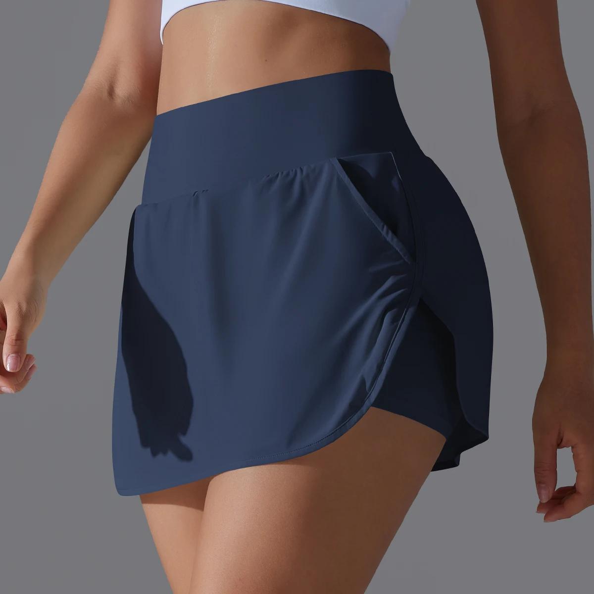 Jupe de yoga sport plein air - Tennis badminton - Taille haute respirante - Fitness athlétique courte