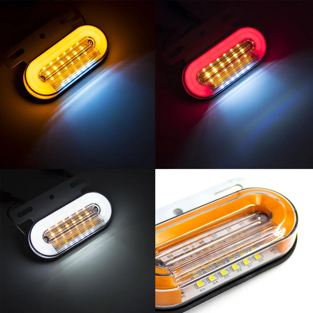 4x/8x 12V 24V 24 Leds Étanche Voiture Camion Feux De Position Latéraux Feux Externes Signal Indicate