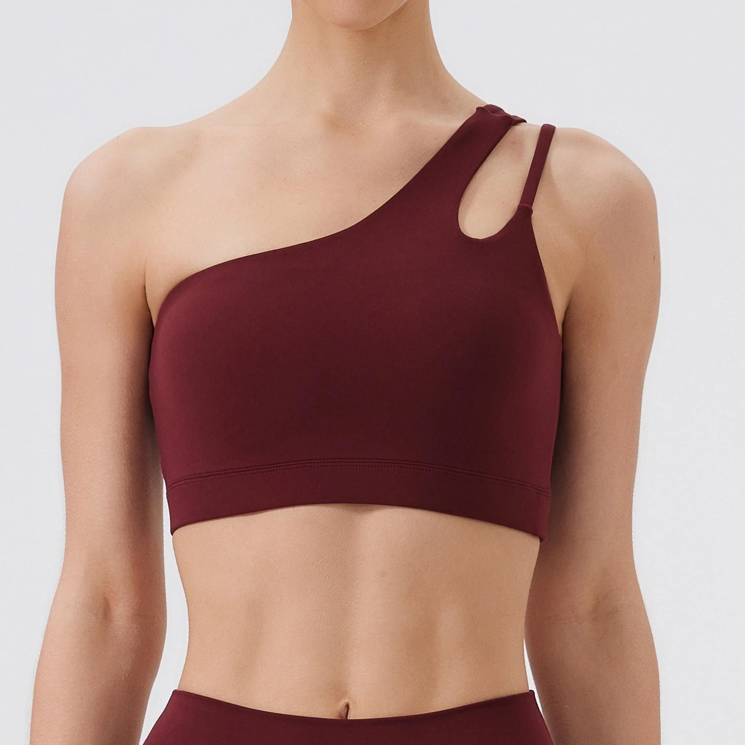 Soutien-gorge sport femme push-up épaule sexy yoga gym course antichoc respirant
