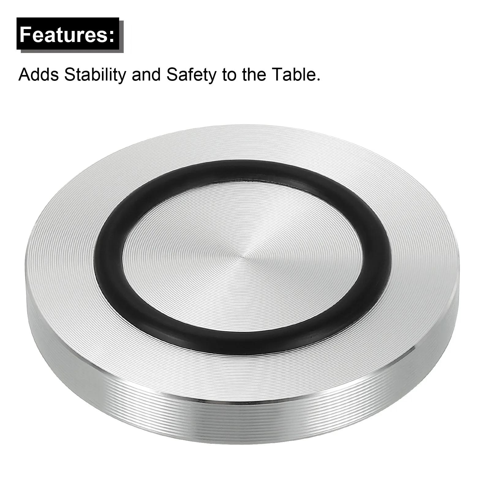Disque circulaire en aluminium de 40/50/60mm de diamètre, adaptateur supérieur en verre M8, pieds de