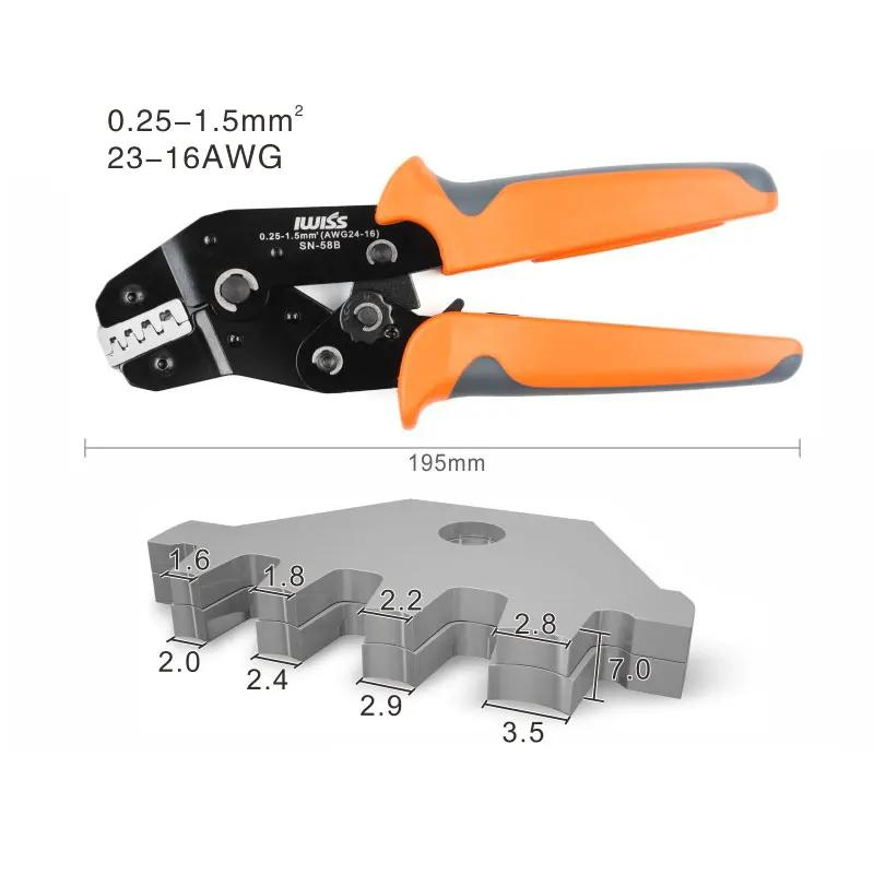 Suffiser SN-58B = 28B + 48B Pince à sertir les fils 0.25-1.5 mm² pour Box TAB 2.8/4.8/6.3 SM2.5 XH2.