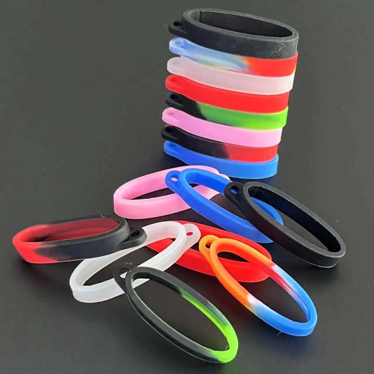 Anneau de lanière en Silicone de 40mm, avec trou pour boîte, accessoires de tige mécanique, boucle d