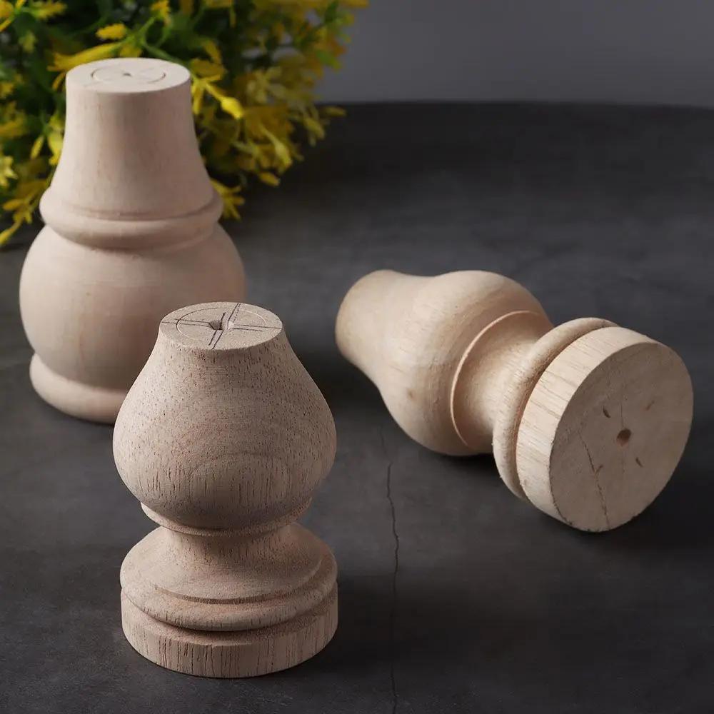 Pieds de meuble en bois naturel, pièces de remplacement pour haut-parleur, armoire, lit, table, boît