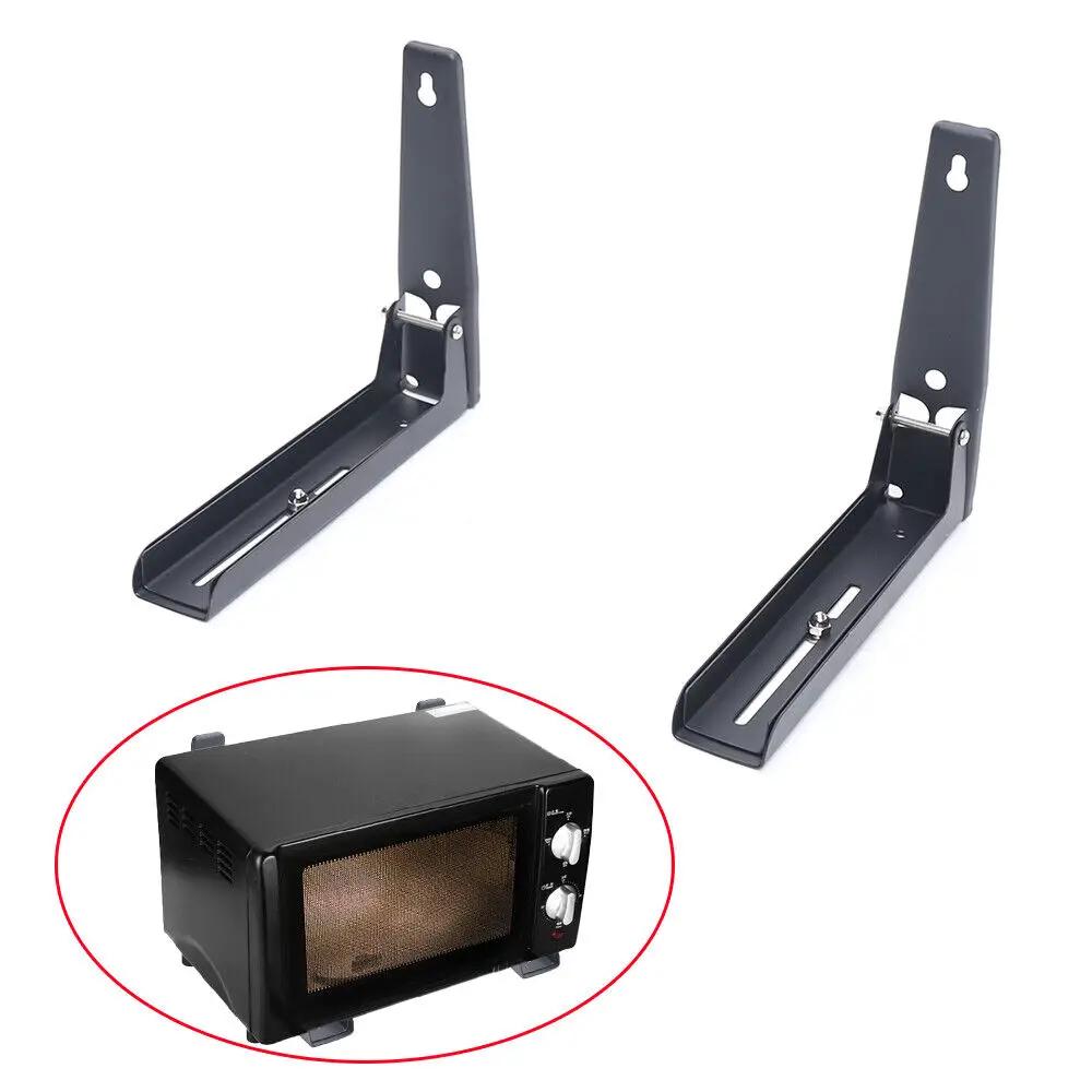 Étagère extensible pliable et robuste, support mural à 2 supports pour four à micro-ondes