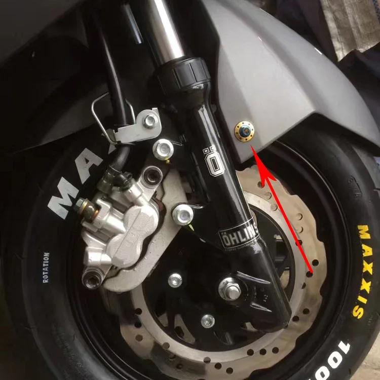 Vis de garde-boue modifiée pour moto, voiture électrique, fourche plate, acier inoxydable, couleur,