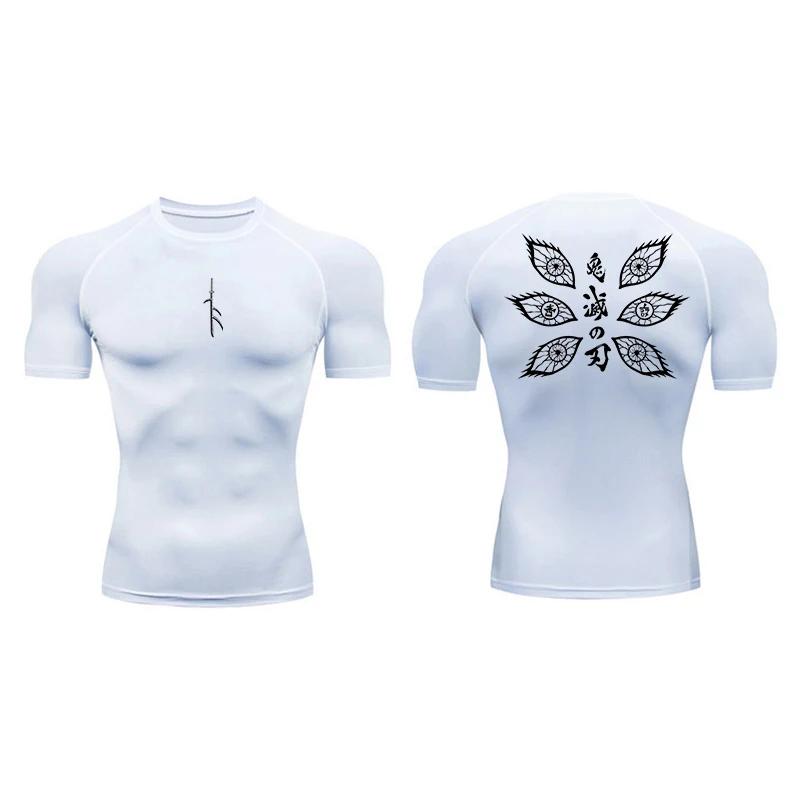 Chemise de Compression à imprimé graphique pour hommes, T-Shirt d'entraînement de gymnastique, de co