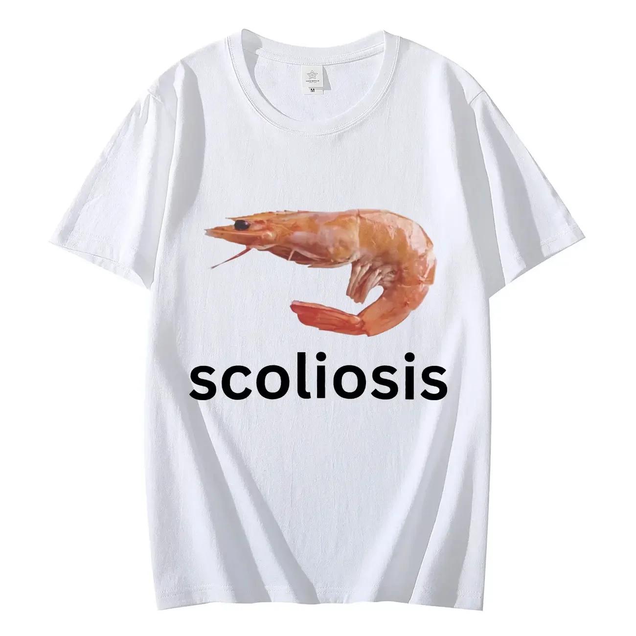 Scoliose-T-shirt à manches courtes unisexe, décontracté et humoristique, à la mode, streetwear pour