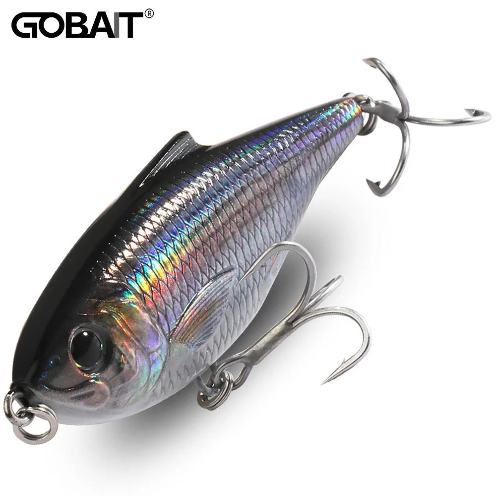 GOBAIT-Leurre méné flottant en forme de crayon, appât Élde type wobJeff, avec hochet et boule en aci