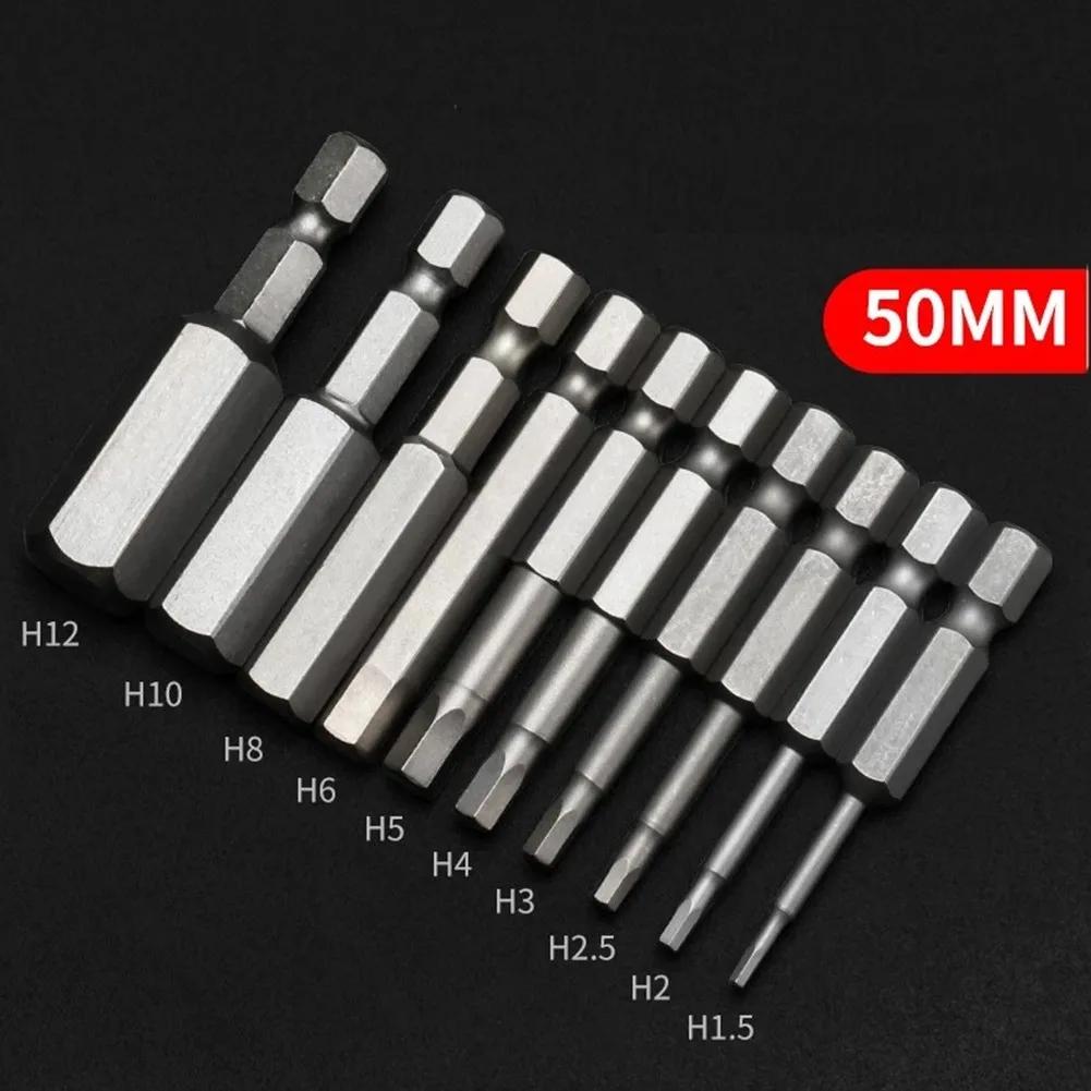 Tournevis à tête magnétique à tige hexagonale 1/4, embouts de tournevis de 50mm, jeu de tournevis d'