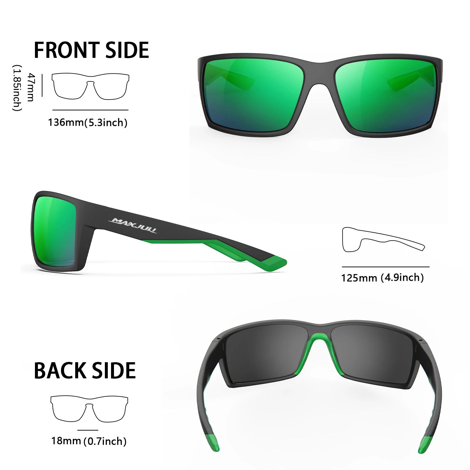 Lunettes de soleil polarisantes MAXJULI rectangulaires - Pour sport, conduite, pêche et cyclisme modèle 8122