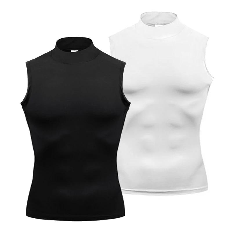 Chemise compression homme débardeur fitness - T-shirt élastique sans manches pour musculation et running