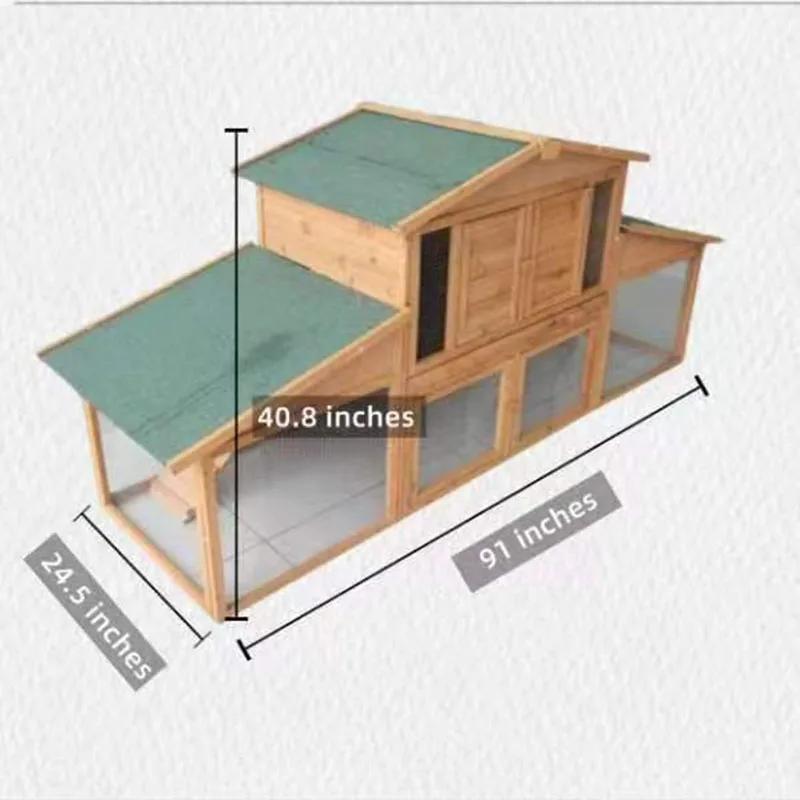 Mn-Toit isolé en bois étanche pour petits lapins de taille moyenne, assemblage facile, livres durabl