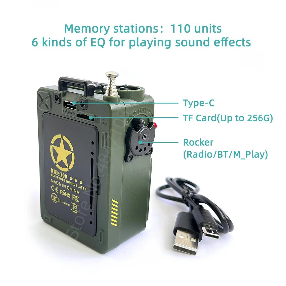 Mini Radio Portable de Poche FM, AM, MW, SW, WB, Récepteur Book ine Bande, Lecteur de Musique, Prise