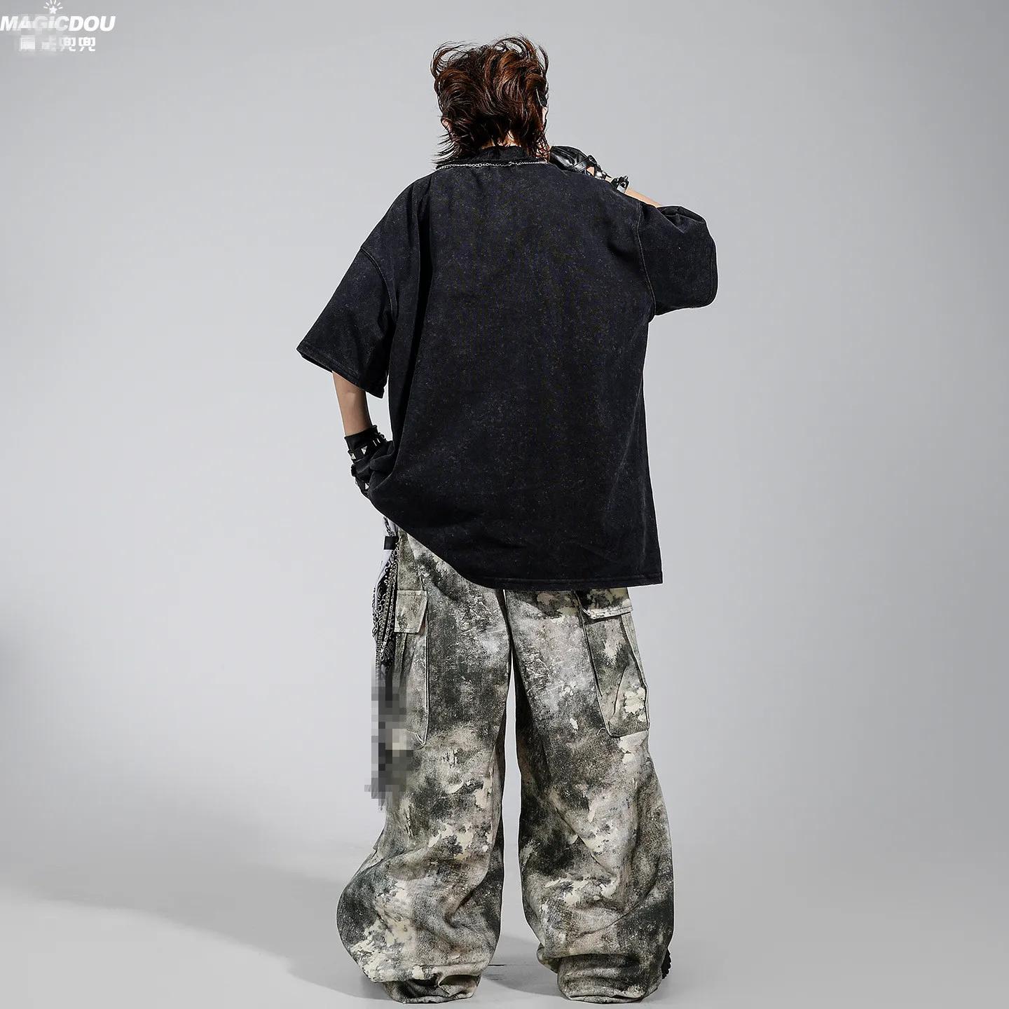 Ensemble de tenue de danse pour enfants, style hip-hop, streetwear, jazz, unisexe, pour spectacle, v