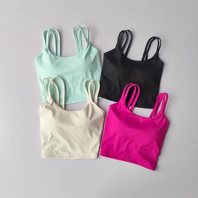 Femmes soutiens-gorge de Sport haut de Fitness lingerie Sexy Push Up coussin fixe soutien-gorge de Y