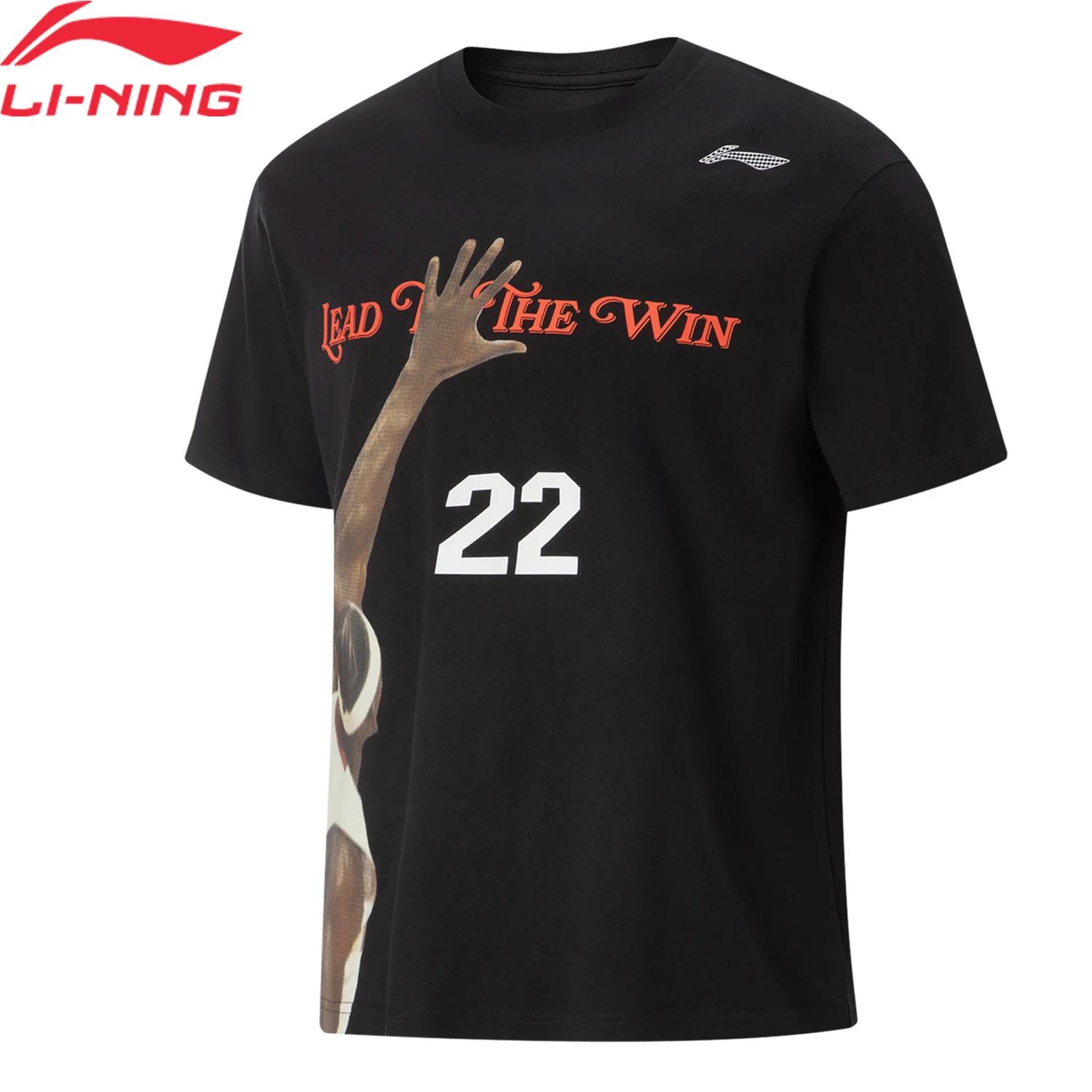 T-shirt Li-Ning Jimmy Butler basket-ball homme 100% coton coupe ample mode loisirs AHSV409