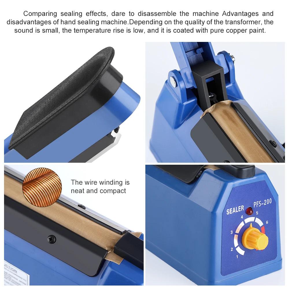Machine de thermoscellage manuelle de scelleur d'impulsion pour des sacs en plastique de 8 pouces, M