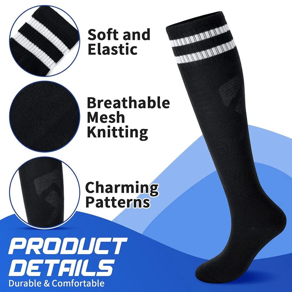 Loogdeel 2 paires de protège-tibia et chaussettes de football pour enfants en bas âge et jeunes, pro