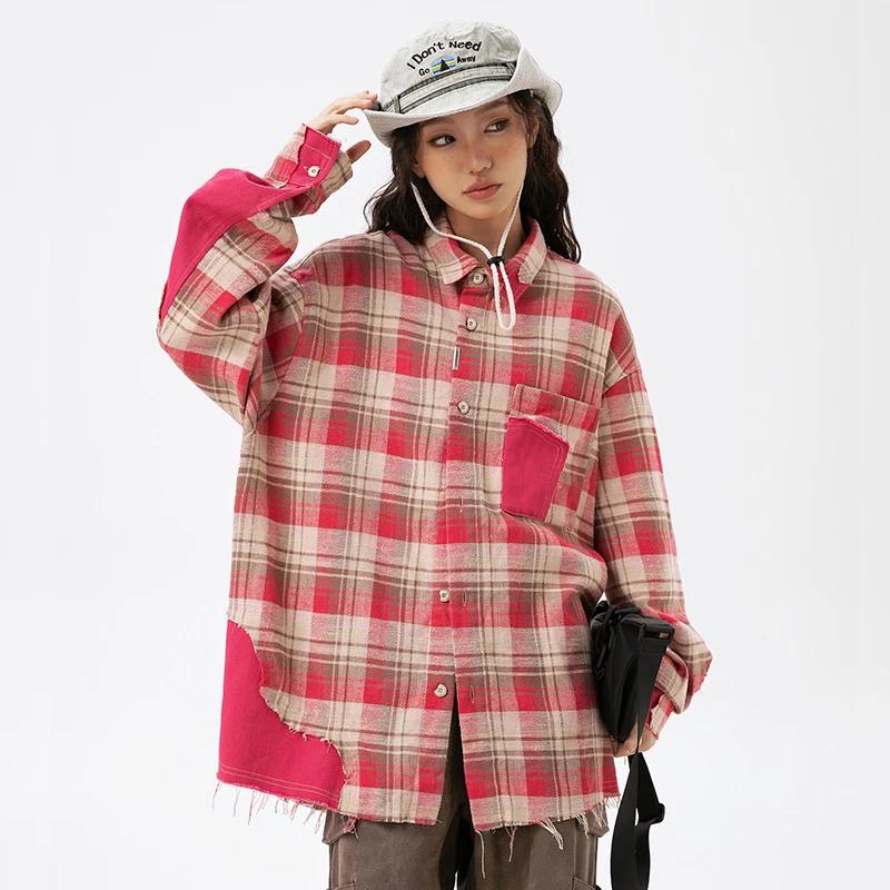 Chemise rayée rose élégante de luxe pour femmes, chemisiers à la mode, vêtements populaires coréens,