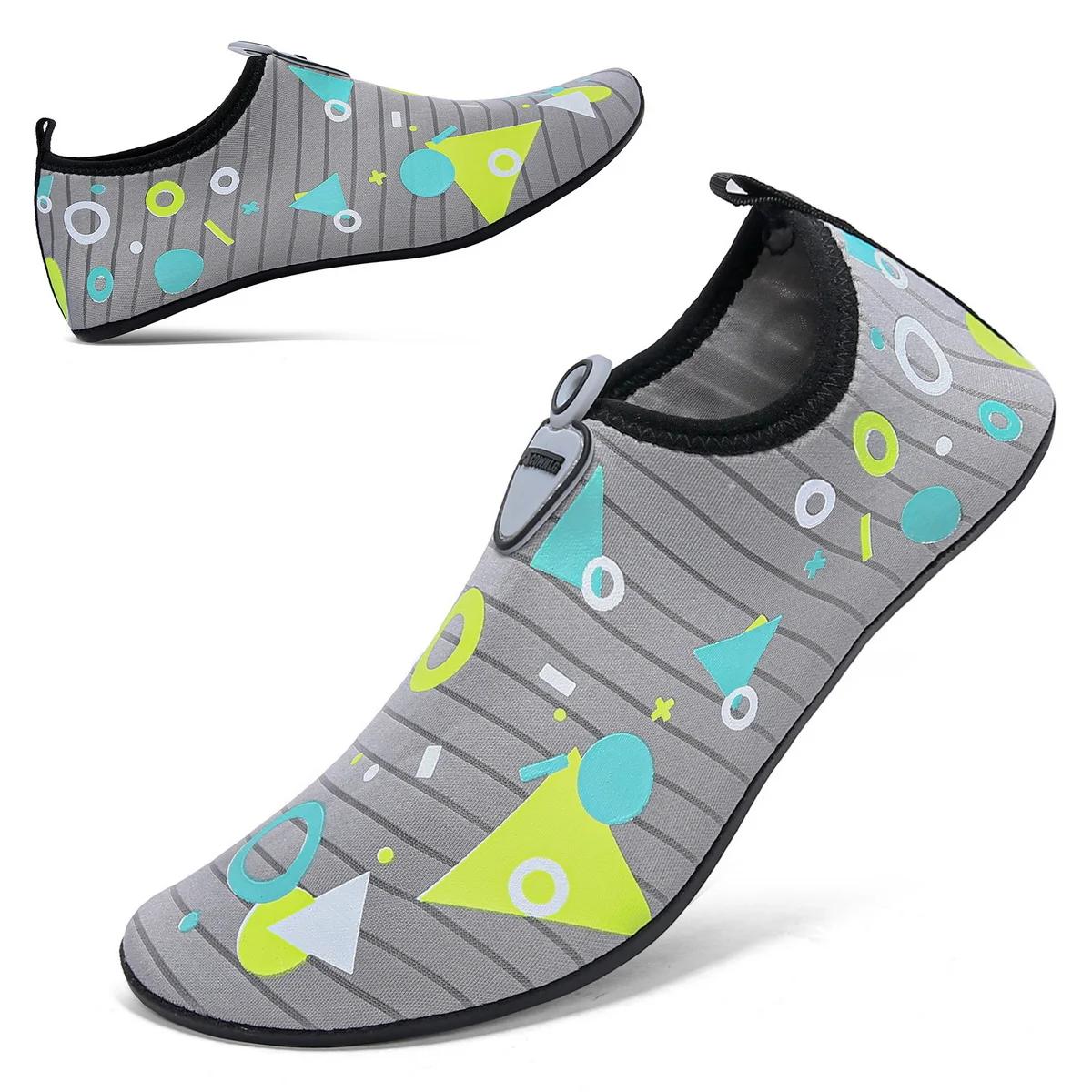 Chaussures d'eau à séchage rapide, semelle en caoutchouc, chaussures de plongée unisexes, chaussette