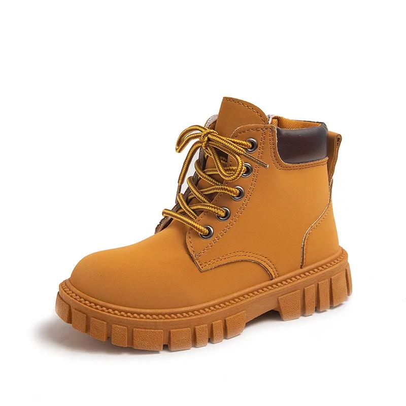 Mode garçon fille bottes courtes antidérapantes Style britannique bottes enfants côté fermeture écla