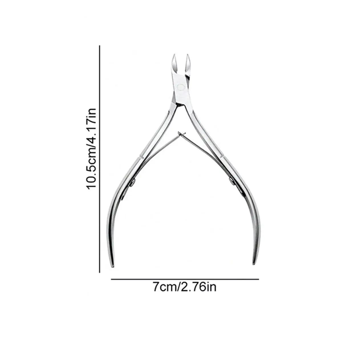 Coupe-ongles professionnel en acier inoxydable, ciseaux, pince multifonction, poussoir à cuticules,