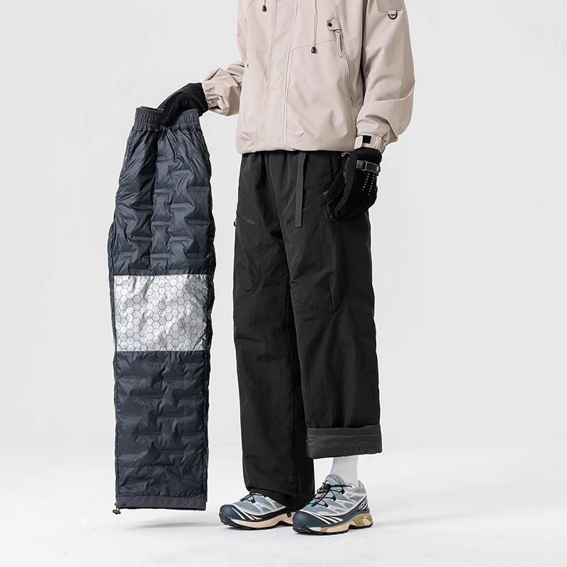 Hiver graphène vers le bas pantalon hommes grandes poches coupe-vent vêtements de travail vers le ba